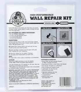 107053 Gorilla Wall Repair Kit Featuring Heavy Duty 1 Pack #2