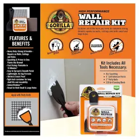 107053 Gorilla Wall Repair Kit Featuring Heavy Duty 1 Pack #3
