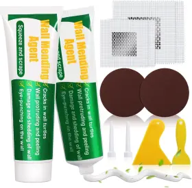 Gqlife-ing 760235371978 Drywall Repair Kit 2 Pcs Spackle Wall Patch With Scraper Pack