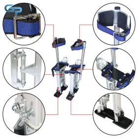 Gre118745 Greatparts 15 Inch - 23 Silver Aluminum Alloy Stilts Adjustable For Painters Walking Taping #3