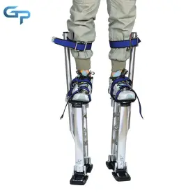 Gre118750 Greatparts New Silver Aluminum Alloy Stilts 18 Inch - 30 High Quality Drywall Tool