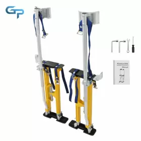 Gre157805 Greatparts Drywall Stilt 24 Inch -40 Adjustable Aluminum Tool For Painting Taping Yellow