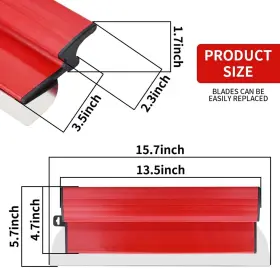 Grogr 16in/40cm 16inch/40cm Drywall Skimming Blade Stainless Steel Smoothing Spatula #2