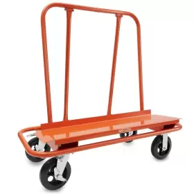 2swivel Gyptool 842364115392 Drywall Cart 1800lb. Capacity Steel Large Deck With Casters Orange