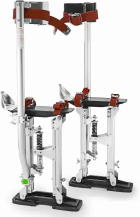 Dwall-stilt-2440  Gyptool Pro 24 Inch - 40 Drywall Stilts Silver