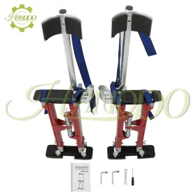 1294083 Handdo Aluminum Drywall Stilts 18 Inch -30 Adjustable Tool For Painting Painter Taping Red