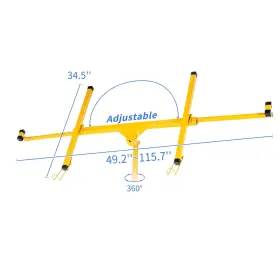 Hcduvso 545691815081 11ft Drywall Lift Panel Sheetrock Lifts Rolling Caster #3