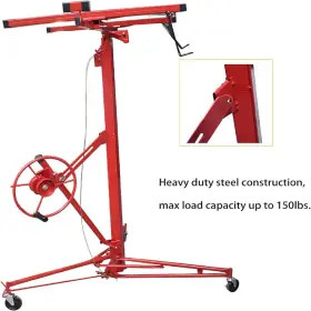 Hgf57956 Home-garden-fix New 16ft Drywall Lift Plasterboard Sheetrock Hoist Lifter Carrier Safety Lock