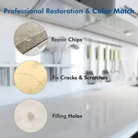 Ht Hometinker Tile-repair-007 Porcelain Repair Kit White Color Match Tile Bathtub #3