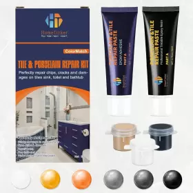 Ht Hometinker Tile-repair-007 Porcelain Repair Kit White Color Match Tile Bathtub