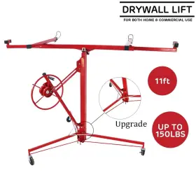 06wcl0-09 Hubse Drywall Lift Panel 11ft Rolling Lifter 150lb Weight Capacity P #2