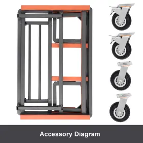 Hunter 080259816294 Plat Form Truck Cart Heavy Duty Foldable Drywall With Brakes Relaxing #3