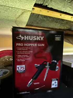 1004215364 Husky Pro Hopper Spray Gun Drywall Ceiling Texture Sprayer 1.75 Gal