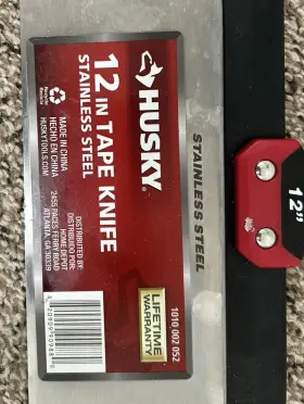 1010002052 Husky Soft Grip Tape Knife 12 Inch Stainless Steel With Bonus 6 And 4 Scraper #3