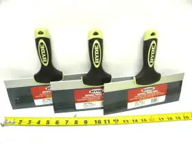 09263 Hyde Lot Of 3 - Flexible 10 Inch Professional Drywall Taping Knife Blue Steel