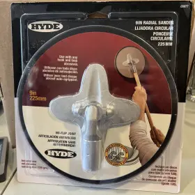 09977 Hyde 9 Inch Radial Round Drywall Pole Sander Head No Flip Hook And Loop Backing New