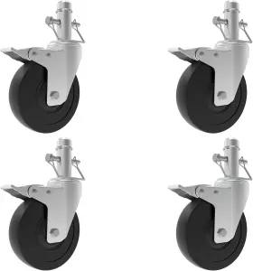 12570 Hyejdrv Scaffolding Wheels Set Of 4 4-inch Scaffold Rolling Tower Caster Black