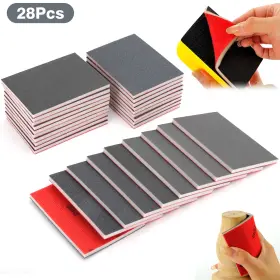 180-3000 Ibrookauction 690770148684 28pcs Sanding Sponge Grit Sandpaper Block Wet Dry Pads For Model Wood