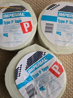 Imperial 081099003691 3 Tape Rolls Usg 2.5-in X 300-ft Solid Drywall Joint New