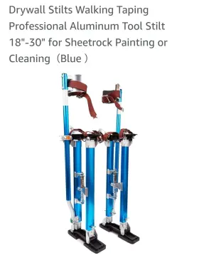 In Which Bay 414307034202 18 Inch -24 Drywall Stilts Aluminum Tool Stilt For Painting Painter Taping Blue