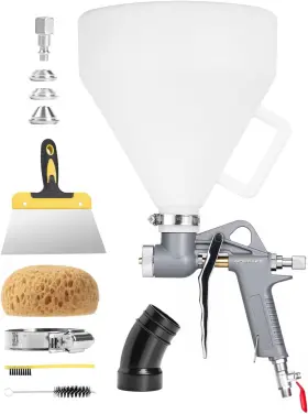 Inokraft 445004137193 Texcraft Drywall Texture Spray Gun With 1.32 Gallon Hopper 3 Nozzles