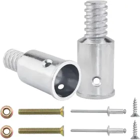 Ttrumhpre-25-2 Itrolle 2pcs 1inch/25mm Threaded Tip Replacement Repair Kit Ultra Metal Silver