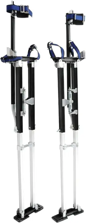 Jecoupoon Je-206835-137205-cu 48-64 Inch Aluminum Alloy Drywall Stilts With Sliver/black For Working At High