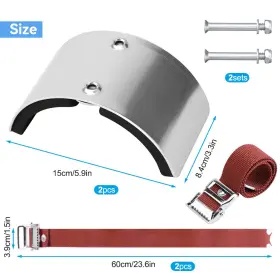 Jeejinyan 696228202465 2 Pcs Drywall Stilt Replacement Parts Leg Straps Kit For Stilts Fixing #2