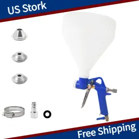 01586223 Kcnkcn Air Hopper Spray Gun Texture Tool Drywall Wall Painting Sprayer 3 Nozzle