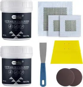 Keptfit 445014440481 Drywall Repair Kit Quick And Easy Wall Hole Patch With 8 Oz White Putt