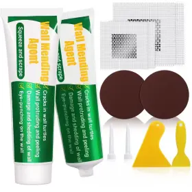 Kiwdzfu 313052627614 4 X Inch Drywall Repair Patch Kit With Scraper And Sandpaper For Crack Plaster