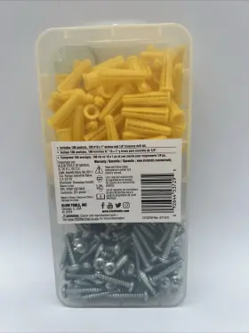 53729 Klein Tools Drywall Anchor Kit For Use In Or Masonry 100 Anchors #2