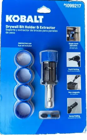 1099217 Kobalt Drywall Bit Holder And Extractor Single Hand Operation Aa