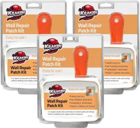 Kr121se01-wallrepairk Kraken Bond 767023852510 Drywall Patch Repair Kit - 3x8 Fl.oz. 3 Pack