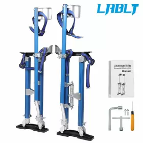 Om276201oc Lablt 24 Inch - 40 Professional Grade Adjustable Drywall Stilts Light Blue