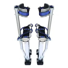 Qs380000qr Lablt Adjustable Drywall Stilts 18-30ftft Painters Walking Finishing Tools Silver #2