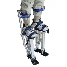 Qs380000qr Lablt Adjustable Drywall Stilts 18-30ftft Painters Walking Finishing Tools Silver