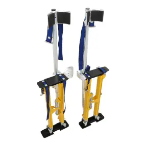 Qs504976qr Lablt Adjustable Drywall Stilts 24 Inch -40 Aluminum Alloy Construction Tool Yellow #3
