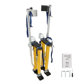 Qs504976qr Lablt Adjustable Drywall Stilts 24 Inch -40 Aluminum Alloy Construction Tool Yellow