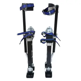 Law142482 Labwork Adjustable 18 Inch - 30 Aluminum Alloy Stilt For Taping Painting Walking Tool Black