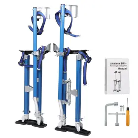 Law184134 Labwork Professional 24-40 Inch Adjustable Aluminum Stilt Taping Paint Tool For Painting