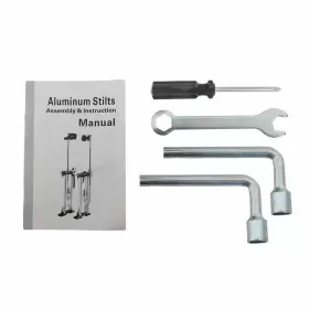 Law189342 Labwork 36 Inch -48 Aluminum Drywall Stilt Tool For Wallpaper Painting Silver #3