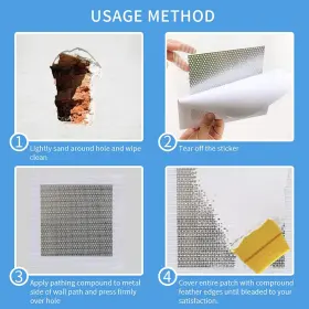 Bqt-8 Lamyba 4 Inch 6pack Drywall Patch Repair Kit Wall Repa #2
