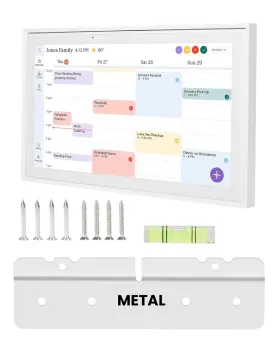 Langziht 0201666 No-stud No-drill Wall Mount For Skylight 15 Inch Gen 1 Digital Calendar White