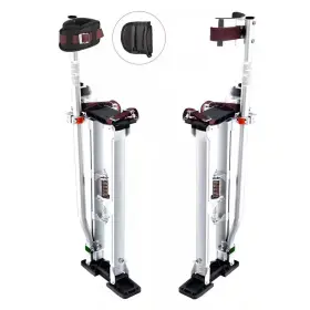 Laybus 313086345393 24 Inch -40 Adjustable Aluminum Tool Drywall Stilts With Protective Knee Pads