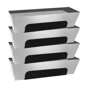 Ekb461 Lecehivo 4 Pack 12 Inch Stainless Steel Mud Pan With Non-slip Handle Tapered Sides Dr
