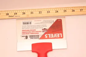 5-516 Level 5 Taping Knife With Solid Composite Handle Stainless Steel Red 6 Inch #3
