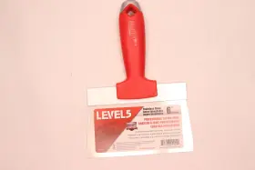 5-516 Level 5 Taping Knife With Solid Composite Handle Stainless Steel Red 6 Inch