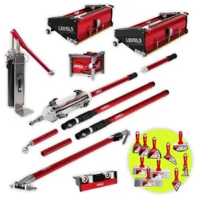 4-663p Level5 Drywall Finishing Set Flat Boxes Ext Handles Pump Minishot