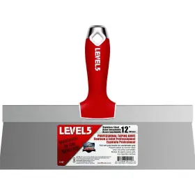 Level5 815966021118 12 Inch Soft-grip Stainless Steel Taping Knife - Pro-grade Metal Hammer End